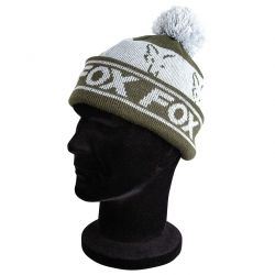 Зимна Шапка FOX Green & Silver Lined Bobble