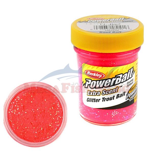  Паста за стръв Berkley Extra Scent Glitter Trout Bait - Fluo Red