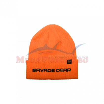Зимна шапка Savage Gear Fold-Up Beanie - Sun Orange