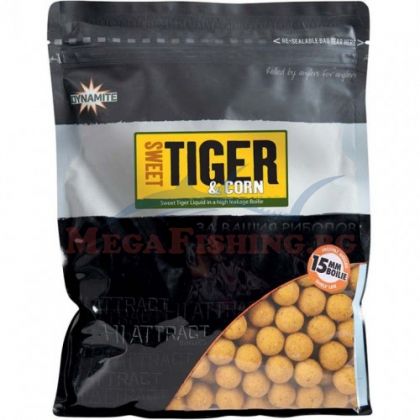 Топчета Dynamite Big Fish Sweet Tiger & Corn Boilies 15mm