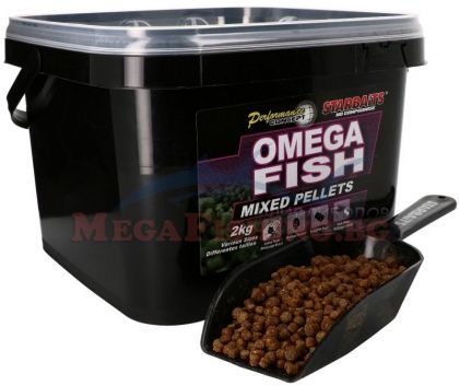 Пелети Starbaits Mixed Pellets - OMEGA FISH 2KG