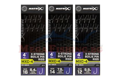 Вързани куки Matrix MXC-4 X-Strong 4” Boilie Pin Rigs