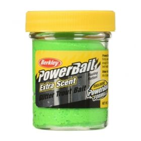  Паста за стръв Berkley Extra Scent Glitter Trout Bait - Fl. Green Yellow